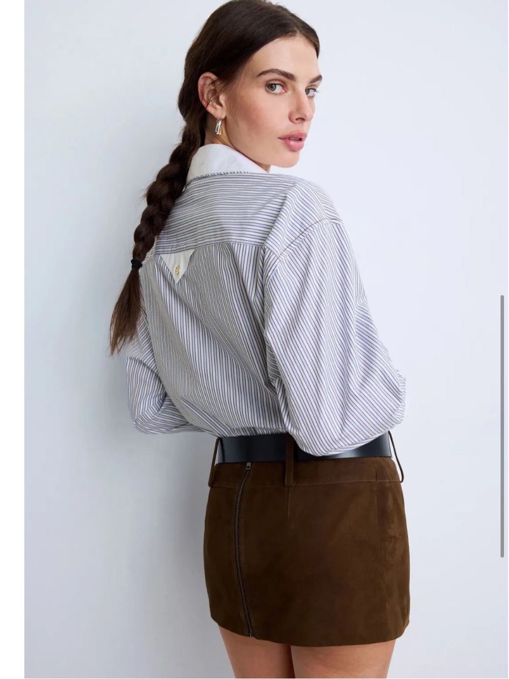 Sandro Kelly Striped Collared Shirt, Size US 2/4 - Picture 3 of 16